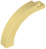 Brick Arch 1 x 5 x 3 1/3 Curved Top in Tan