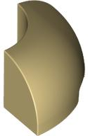Brick Round Corner 2 x 2 x 1 in Tan