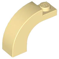 Brick Arch 1 x 3 x 2 Curved Top in Tan
