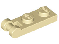 Plate Special 1 x 2 with Handle on End [Closed Ends] in Tan
