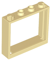 Window 1 x 4 x 3 without Shutter Tabs in Tan