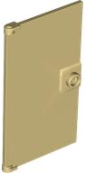 Door 1 x 4 x 6 Smooth with Chamfered Handle Plinth in Tan