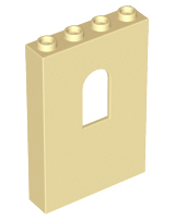 Panel 1 x 4 x 5 with Arched Window in Tan