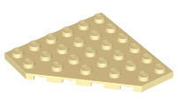 Wedge Plate 6 x 6 Cut Corner in Tan