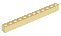 Brick 1 x 12 in Tan