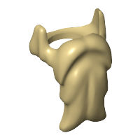 Minifig Neckwear Beard in Tan