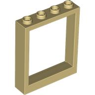 Door Frame 1 x 4 x 4, Holes (Lift) in Tan
