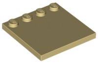 Plate Special 4 x 4, Studs on One Edge Plain] in Tan