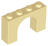Brick Arch 1 x 4 x 2 in Tan