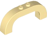 Brick Arch 1 x 6 x 2 Curved Top in Tan