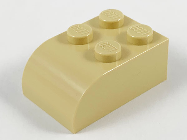 Brick Curved 2 x 3 in Tan