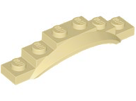 Wheel Arch, Mudguard, 1 1/2 x 6 x 1 [Arch Extended] in Tan