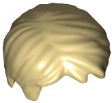 Hair Short, Tousled with Side Part in Tan