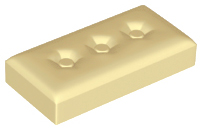 Duplo Tile 2 x 4 with Cushion Pattern in Tan