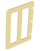 Duplo Door with Two Long Window Panes in Tan