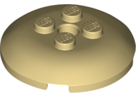 Dish 4 x 4 with 4 Studs in Tan