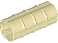Technic Axle Connector Ridged [with x Hole x Orientation] in Tan