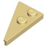 Wedge Plate 2 x 4 27° Right in Tan