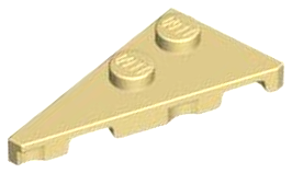 Wedge Plate 2 x 4 27° Left in Tan