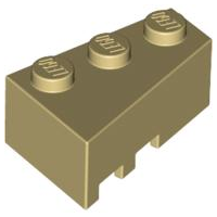 Brick Wedged, Angled 3 x 2 Right in Tan