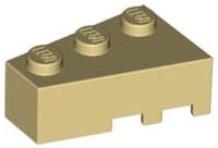 Brick Wedged, Angled 3 x 2 Left in Tan