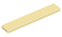 Tile 1 x 6 with Groove in Tan