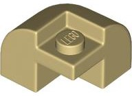 Brick Round, Curved 2 x 2 x 1 1/3, Corner in Tan
