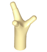 Bar 1L / Stem with 3 Sprouts/Prongs in Tan