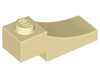 Brick Curved, 3 x 1 with 1/3 Inverted Cutout in Tan