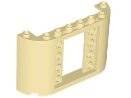 Panel 2 x 8 x 4 with Curved Sides in Tan