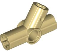 Technic Axle and Pin Connector Angled Triple - 60° in Tan