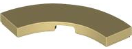 Tile 3 x 3 Curved, Macaroni in Tan