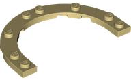 Plate Round Half 5 x 8 with 4 x 6 Round Cutout in Tan