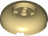Brick Round 4 x 4 Dome Top with Round 2 x 2 Recessed, 4 Studs in Tan