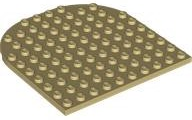 Plate 10 x 10 with Rounded End in Tan
