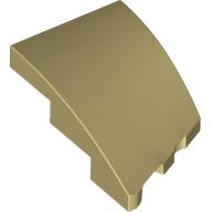 Brick Wedged, Curved 3 x 2 with Stud Notch Left in Tan