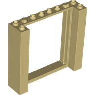 Door Frame Double 2 x 8 x 6 in Tan