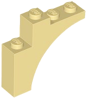 Brick Arch 1 x 4 x 3 in Tan
