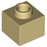Plate 1 x 1 x 2/3 with Open Stud in Tan