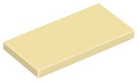 Tile 2 x 4 with Groove in Tan
