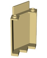 Panel 3 x 3 x 6 Corner Wall without Bottom Indentations in Tan