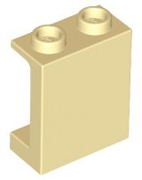 Panel 1 x 2 x 2 [Side Supports / Hollow Studs] in Tan