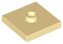 Plate Special 2 x 2 with Groove and Center Stud (Jumper) in Tan