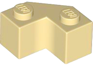Brick Wedged 2 x 2 Facet in Tan