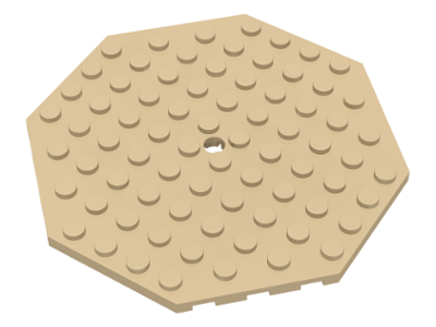 Plate Special 10 x 10 Octagonal with Hole in Tan