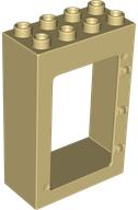 Duplo Door Frame 2 x 4 x 5 in Tan