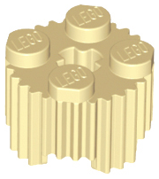 Brick Round 2 x 2 [Grill] in Tan