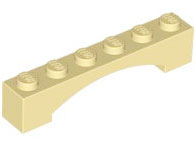 Brick Arch 1 x 6 Raised Arch in Tan