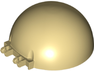 Windscreen 8 x 8 x 3 Dome with Dual 2 Fingers - 7 Teeth in Tan