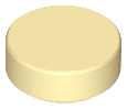 Tile Round 1 x 1 in Tan